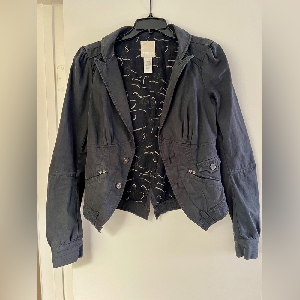 Diesel black blazer jacket.  Very tailored fit.
